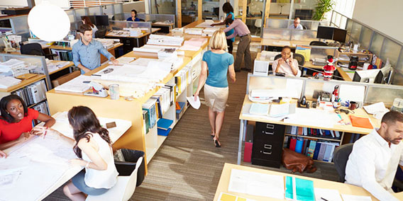Las oficinas abiertas deterioran la productividad | Sala de prensa Grupo Asesor ADADE y E-Consulting Global Group